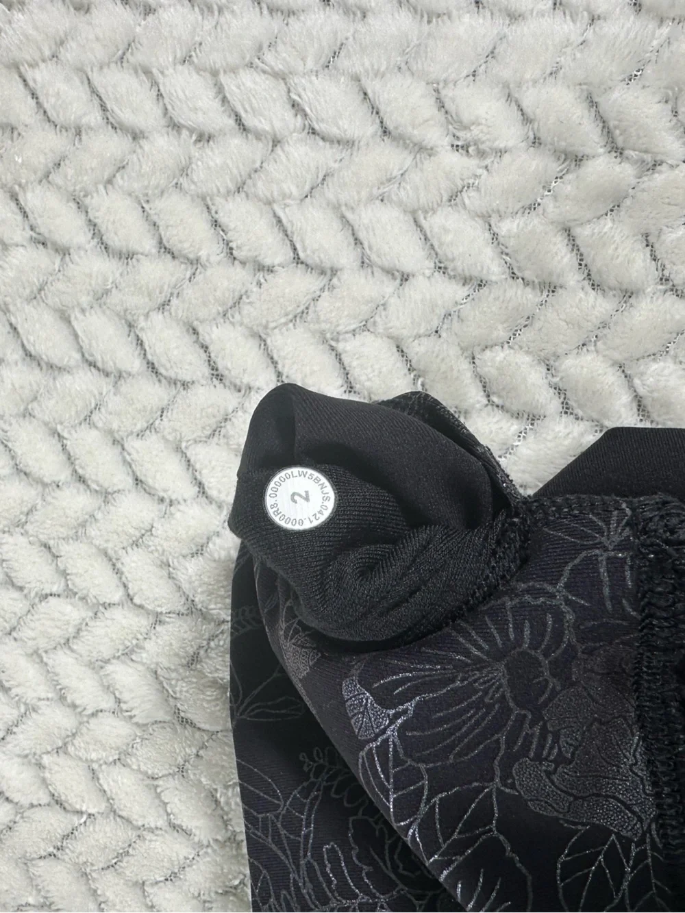 Lululemon Wunder Under High-Rise Tight Women's 2 Flourish Black Foil Ankle